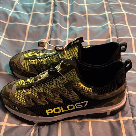 Ralph Lauren Polo 67 Camo and Neon Sneakers - Picture 2 of 5